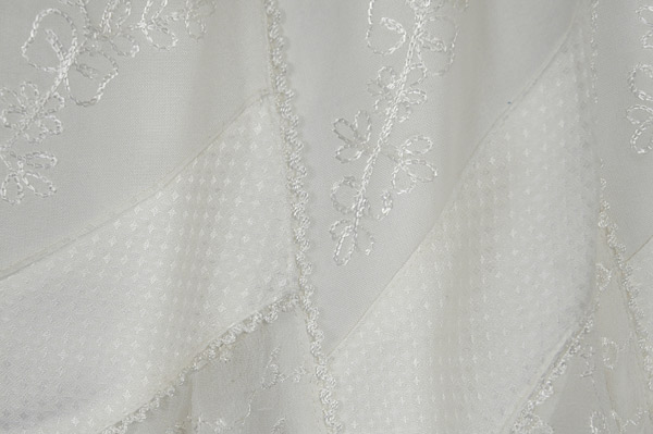 Snowy Serenity Eyelet Peasant Tunic Shirt