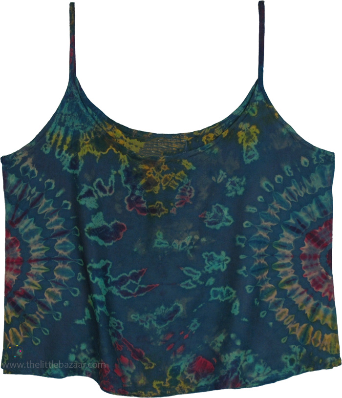 Rainforest Tie Dye Loose Fit Cami Short Top