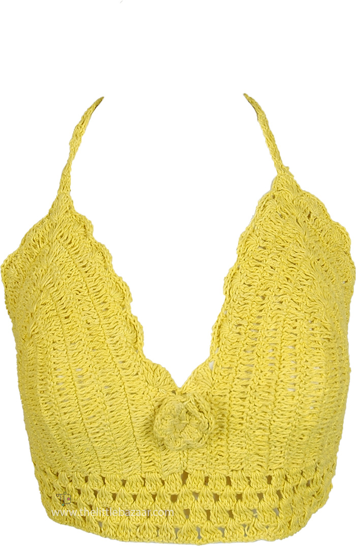 Marigold Meadow Handmade Crochet Bralette Top