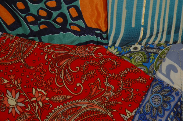 Kaleidoscope Patchwork Backless Halter Crop Top