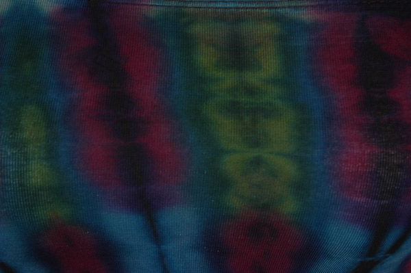 Magenta Blue Tie-Dye Stretchy Bandeau Tube Top