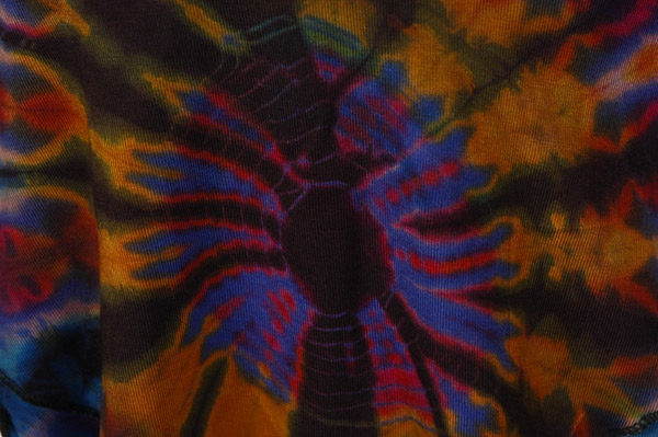 Cosmic Tie Dye Lace-Back Tank with Flowing Hem