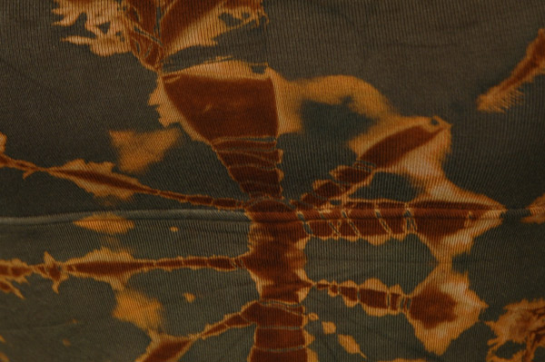 Earthy Green Hippie Tie Dye Lace Back Crop Top