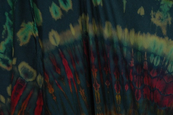 Emerald Rainforest Boho Chic Tie Dye Robe Kimono