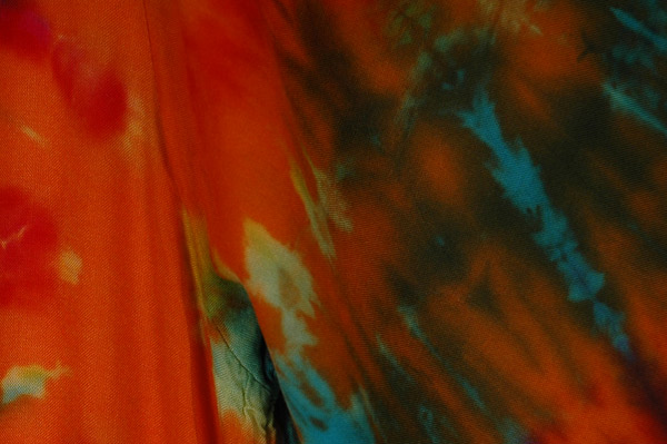 Fiery Sunset Boho Chic Hand Dyed Duster Kimono