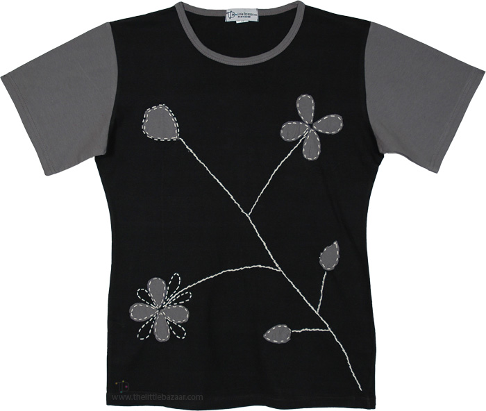 Ashen Twilight Handcrafted Boho Cotton Tee