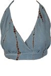 Dusk Blue Tie Dye Festival Tankini Top