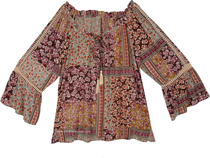 Plum and Sage Summer Weekend Swing Top