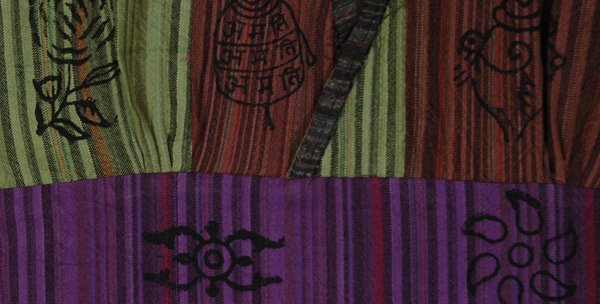 Striped Patchwork Spirit Symbol Halter Top