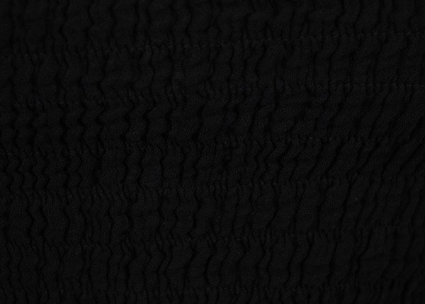 Black Ripple Smocked Longline Tube Top