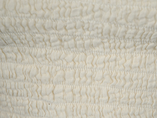 Natural Cream Smocked Longline Tube Top
