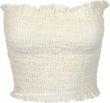 Vanilla Cream Smocked Longline Tube Top [5809]