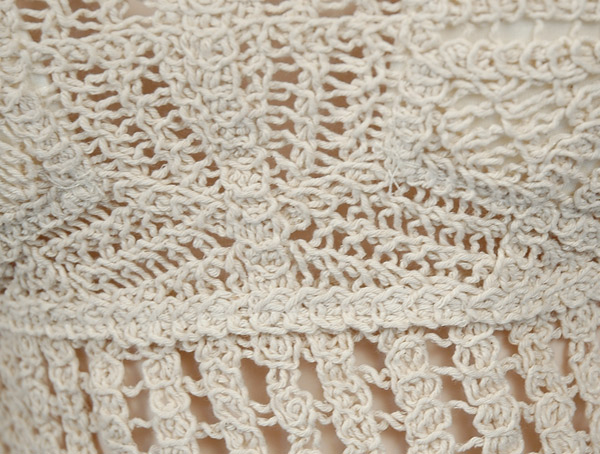 Light Beige Boho Crochet Knit Bikini Top