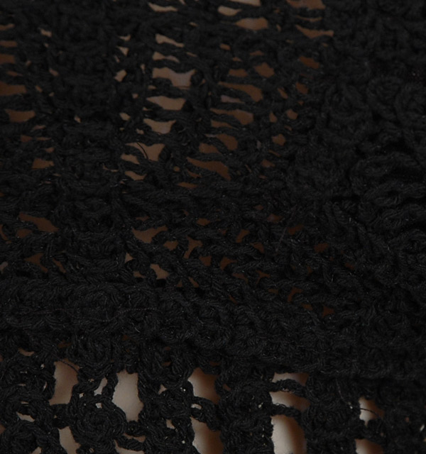 Beachy Boho Crochet Bikini Top Black