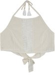 Ivory Coast Cotton Jute Halter Crop Top