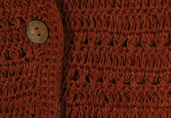 Hand Crocheted Sleeveless Cardigan Vest