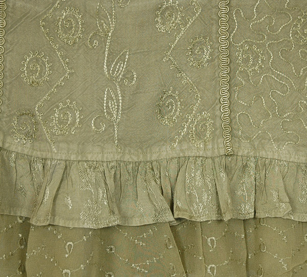 Sage Green Embroidered Summer Cami Tank Top