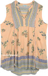 Boho Salmon Summer Sleeveless Cute Top