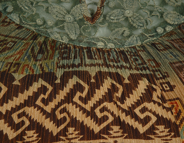 Aztec Printed Rayon Mesh Sleeveless Tunic Top