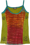 Earth inspired Washed Green Hippie Tank Top