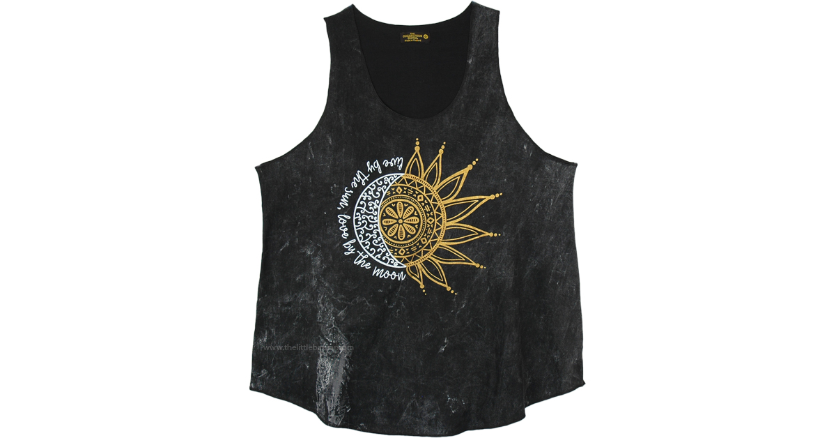 Grey Sun and Moon Tank Top Grey Sun and Moon Tank Top