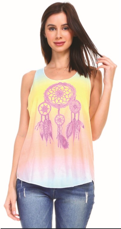 Sale:$9.99 Pastel Dreamcatcher Graphic Hippie Boho Tank Top | Tunic ...