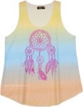 Pastel Dreamcatcher Graphic Hippie Boho Tank Top