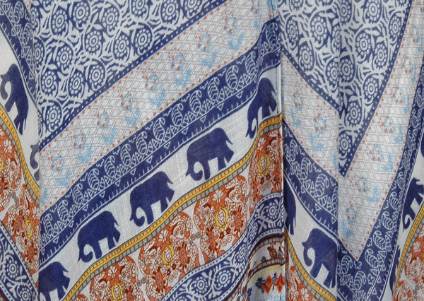 Elegant Elephant Kimono Drape Long Poncho