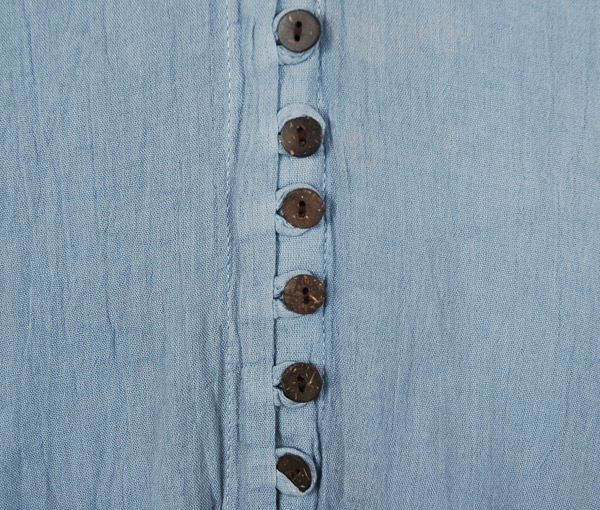 Shark Gray Crinkled Cotton Summer Tunic Top
