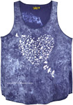 Cobalt Blue Tank Top with Dove Print