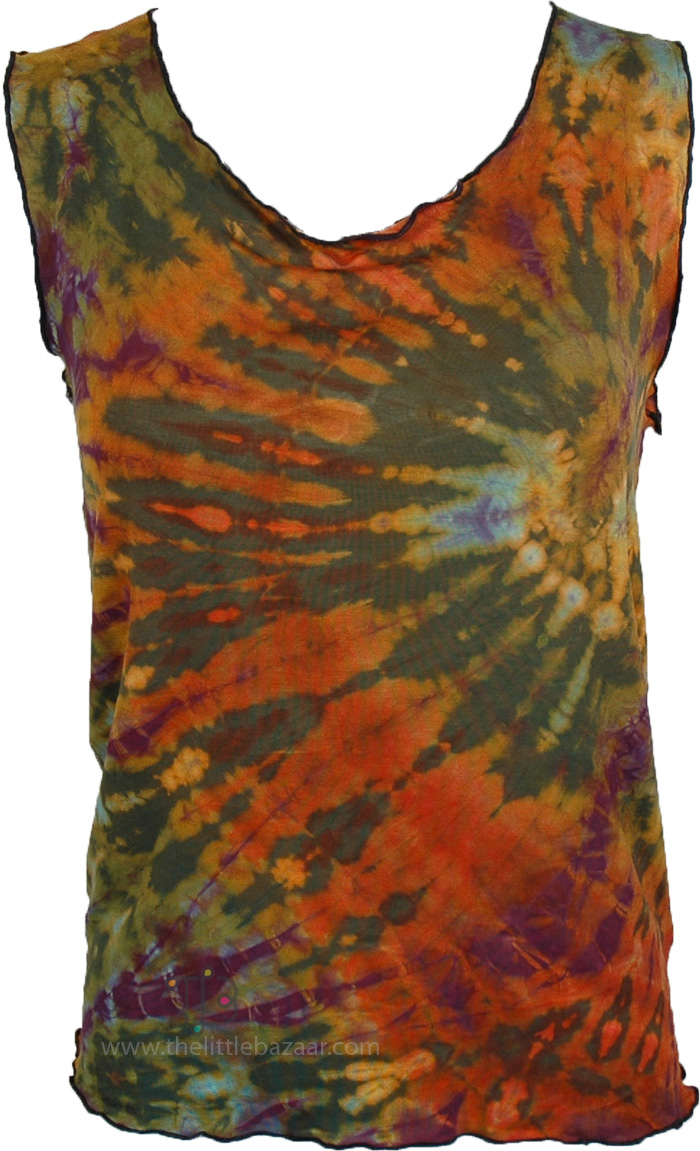 Harvest Sunset Cut-Out Bohemian Tank