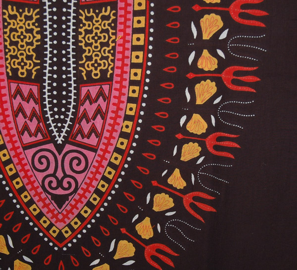 Plus Size Dashiki African Unisex Cotton Shirts in Black