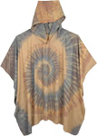 Free Flowing Long Tie Dye Poncho with Hoodie [7999]