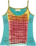 Knit Boho Tank Top with Razor Cut and Embroidery [8194]