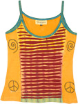 Bloomy Yellow Razor Cut Cotton Hippie Tank Top