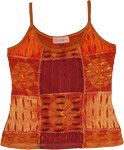 Phoenix Rising Patchwork Top with Razor Cut Details