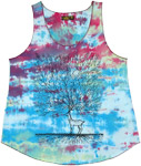 Dreamy Tank Top with Multicolor Background  [8617]