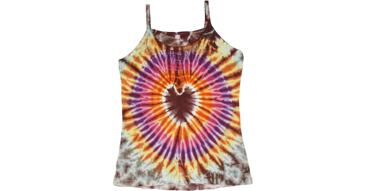 Hippie Heart Enlightened Tie Dye Summer Tank Top