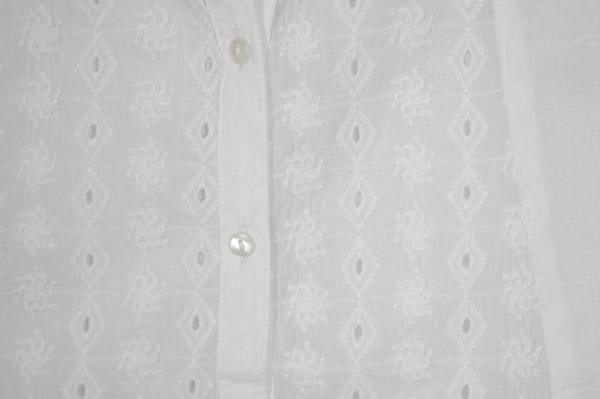 Snow White Cotton Sleeveless Shirt with Buttons | Tunic-Shirt | White ...