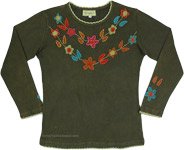Cotton Top with with Patchwork and Embroidered Details [9048]
