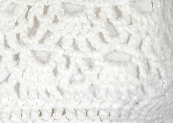 White Crochet Bralette Top with Tassel