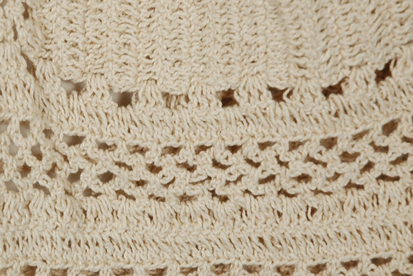 Natural Beige Crochet Tie Up Small Corsette Top