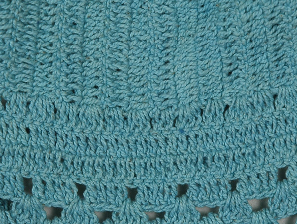 Blue Stripes Crochet Halter Top with Tassels