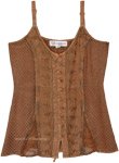 Resin Brown Bohemian Tank Top