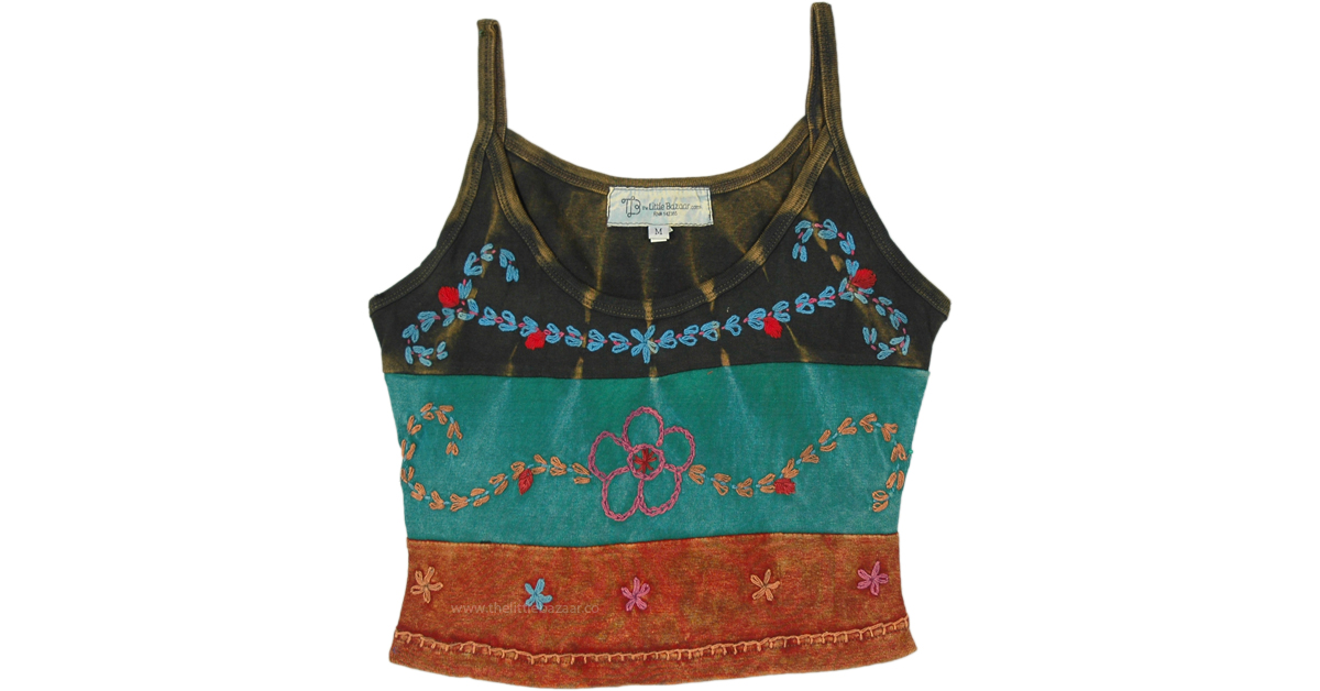Free Spirit Cotton Handmade Cropped Tank Top | Tunic-Shirt