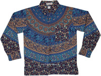 Blue Highness Hippie Aesthetic Cotton Shirt