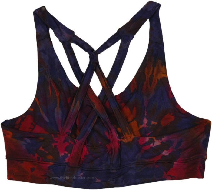 Irises Purple Tiedye Short Crop Top