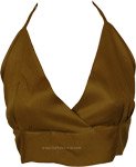 Henna Plain Overlay Halter Bralette Top