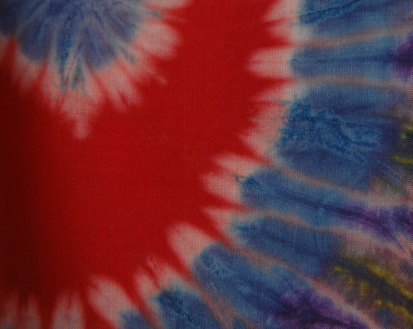 Tie Dye Swirl Red Spaghetti Crop Top