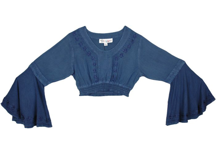 Royal Blues Butterfly Snug Crop Top